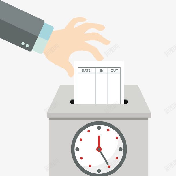 员工检查背景png免抠素材_88icon https://88icon.com 手 时针 时间 检查 矢量员工 考勤