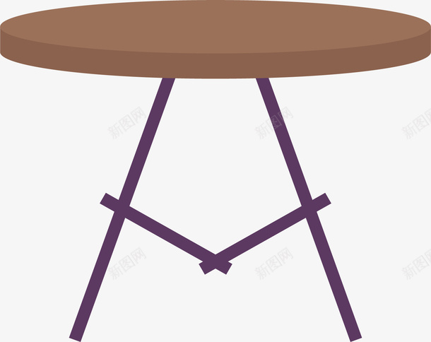 水彩棕色圆桌子矢量图ai免抠素材_88icon https://88icon.com 吃饭 圆桌 小圆台子 方便 水彩 矢量图 简约 设计 餐桌