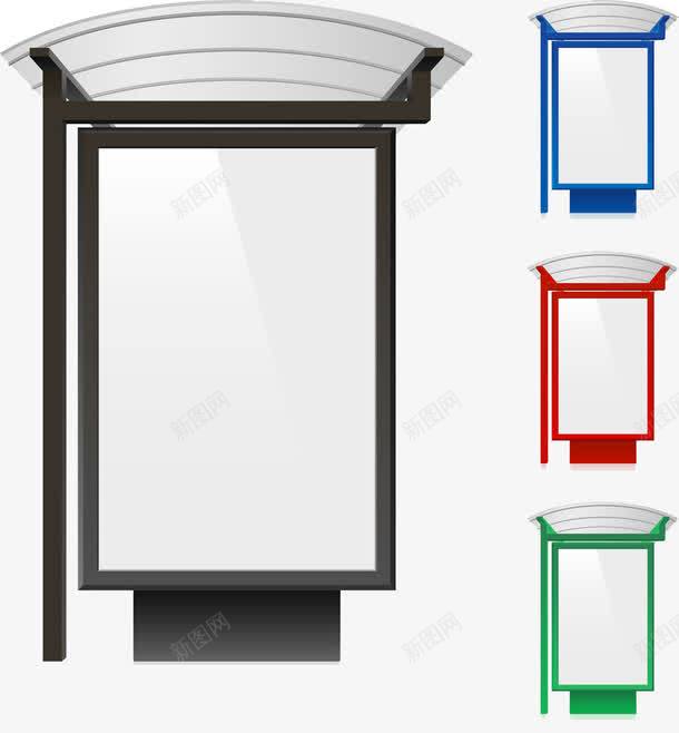 灯箱广告牌png免抠素材_88icon https://88icon.com 卡通 广告牌 灯箱 白色 路灯招牌