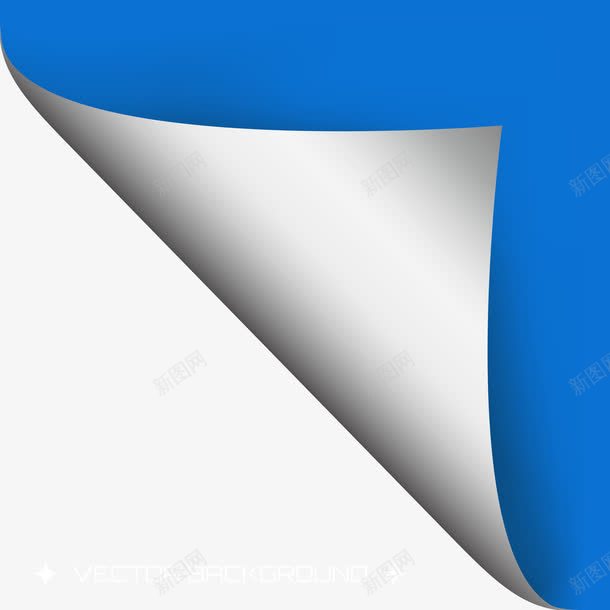 翻页的纸png免抠素材_88icon https://88icon.com 卷角 翻页 蓝色 适量