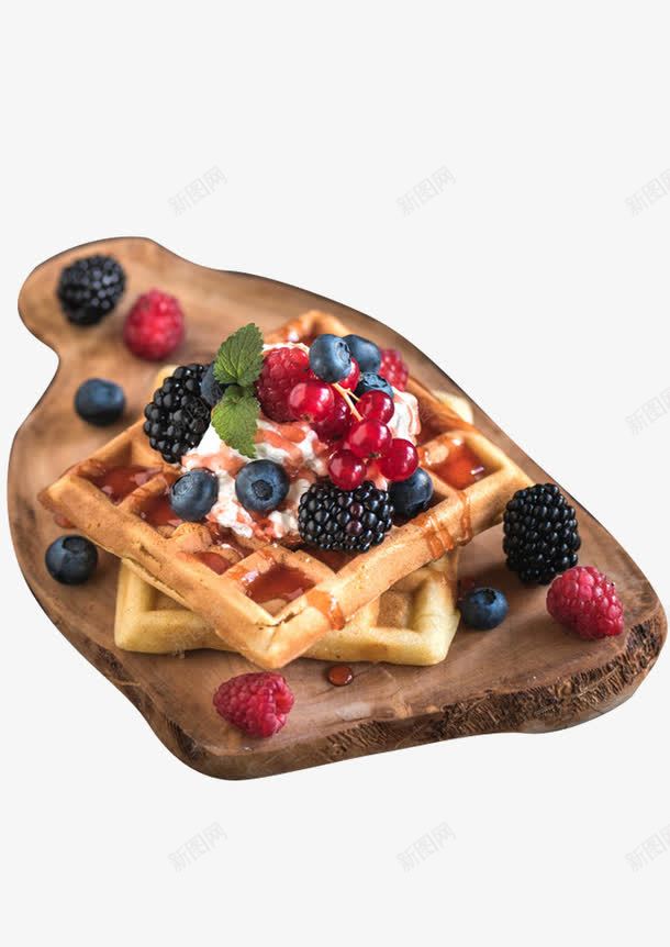 菜板上的华夫饼png免抠素材_88icon https://88icon.com waffle 产品实物 小吃 水果 甜点