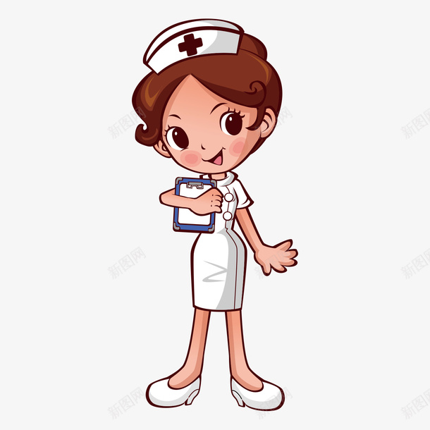 手绘制服女护士矢量图ai免抠素材_88icon https://88icon.com 制服女护士 卡通女性形象 卡通护士 手绘女护士 护士漫画 护士矢量 矢量图