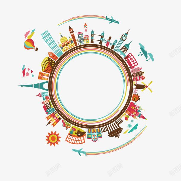 城市旅行全球化png免抠素材_88icon https://88icon.com 全球化 城市 旅行