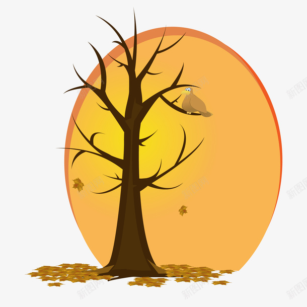 金色晚秋风景图矢量图ai免抠素材_88icon https://88icon.com 小鸟 晚秋 矢量免扣图 秋天景色海报宣传 秋季树木 落叶 金色 金色树秋天景色 风景 矢量图