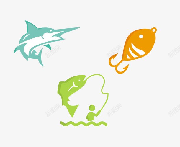 卡通钓鱼鱼饵小鱼psd免抠素材_88icon https://88icon.com 卡通 垂钓 小鱼 钓鱼 鱼饵