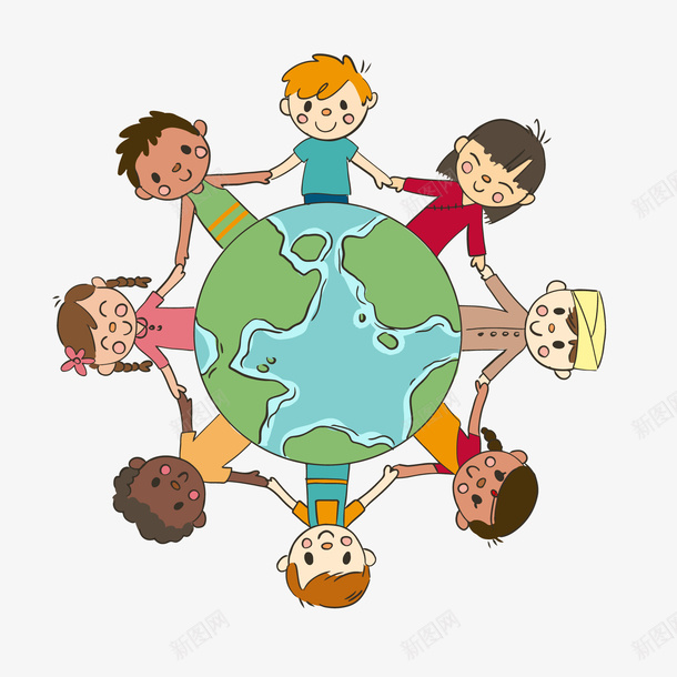 世界儿童矢量图ai免抠素材_88icon https://88icon.com PNG免抠图下载 世界和平日 关爱 和平 地球 装饰 矢量图