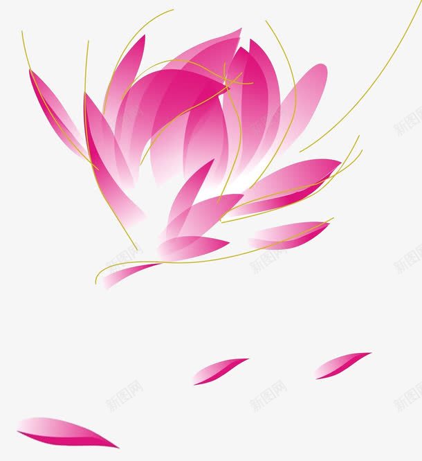手绘花瓣png免抠素材_88icon https://88icon.com 花瓣 荷花瓣 飘飞花瓣