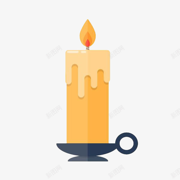 黄色扁平化手绘蜡烛png免抠素材_88icon https://88icon.com 扁平化 烛台 照明 燃烧 祈祷蜡烛 祈福 蜡烛 香烛 黄色手绘