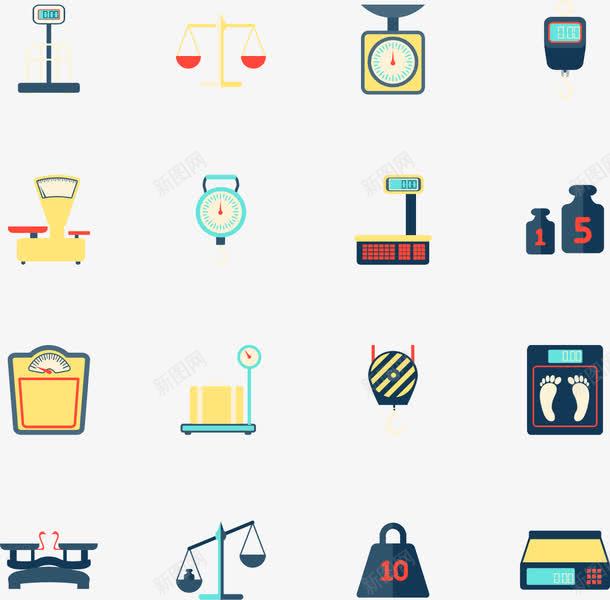 多种多样的称重设备矢量图eps免抠素材_88icon https://88icon.com 体重秤 天平 天平砝码 水平称 电子秤 矢量图 矢量素材 秤砣