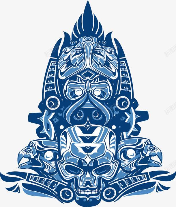 民族蓝色印染图腾png免抠素材_88icon https://88icon.com 印染 图腾 最炫民族风 民族图案 民族花纹 纹样 蓝色
