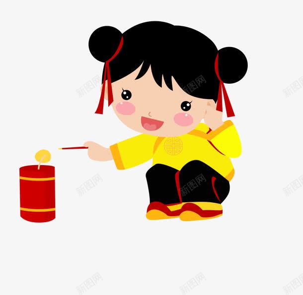 放鞭炮的女孩png免抠素材_88icon https://88icon.com 2018年 卡通 喜庆 女孩 手绘 放鞭炮 放鞭炮的女孩 新年 狗年 过年