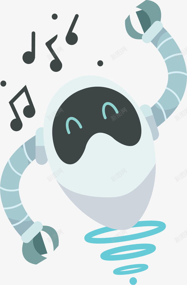 听音乐跳舞的机器人矢量图ai免抠素材_88icon https://88icon.com 人工智能 听音乐 机器人 矢量png 矢量图 跳舞 跳舞姿势 跳舞机器人