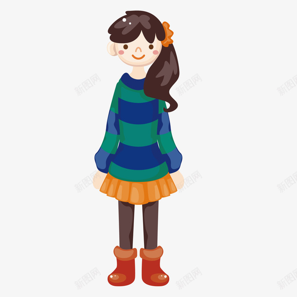 微笑的学生人物矢量图ai免抠素材_88icon https://88icon.com 上学 中小学生开学日 卡通 学生 微笑 返校 矢量图
