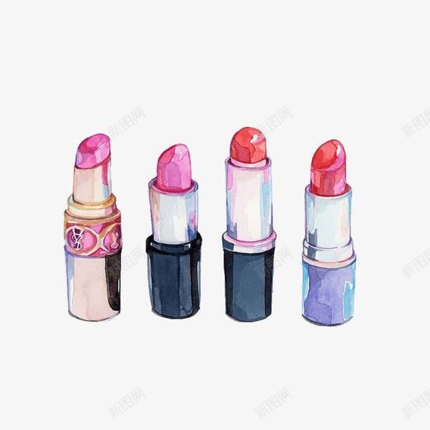 手绘口红png免抠素材_88icon https://88icon.com 化妆品 圣罗兰 彩妆