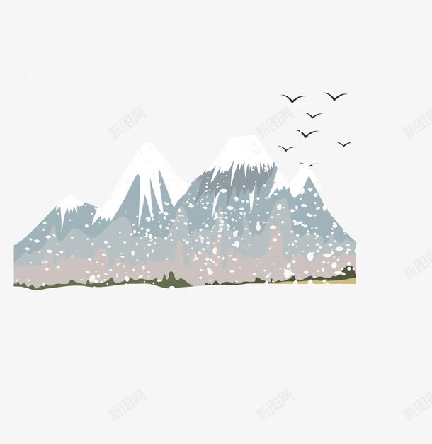 千山鸟飞绝场景插画矢量图ai免抠素材_88icon https://88icon.com 千山鸟飞绝场景插画 山 插画 飞鸟 矢量图