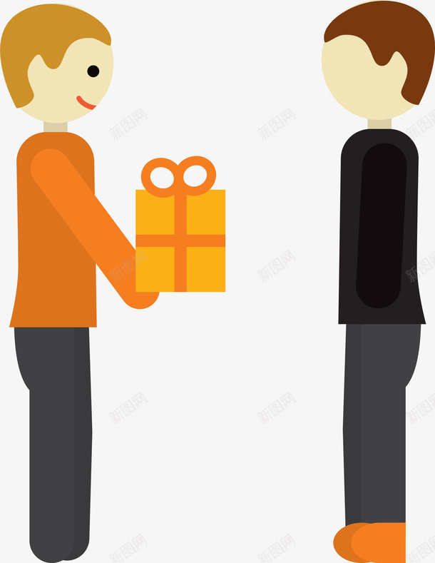 橙色卡通送礼小人png免抠素材_88icon https://88icon.com 免抠PNG 卡通 小人 橙色 礼品 礼尚往来 礼物 装饰图案 送礼