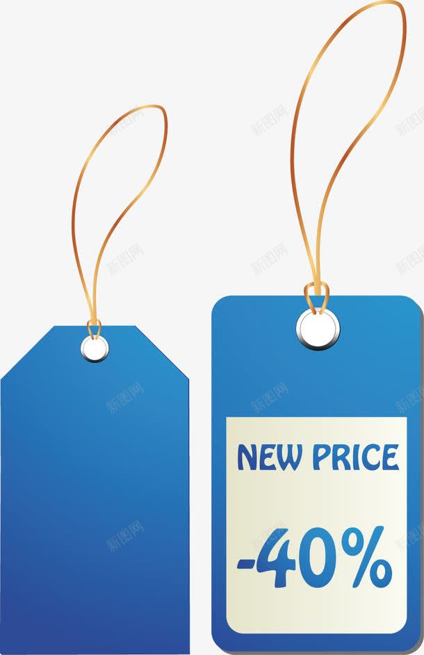 创意商品价格四折吊牌图png免抠素材_88icon https://88icon.com 促销 商品 四折 蓝色