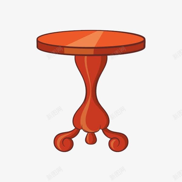 卡通手绘一条腿的红木桌png免抠素材_88icon https://88icon.com 台式桌 圆桌 坚实 家具 桌子 桌席 红木桌 酒店圆桌 酒桌 餐桌 饭桌