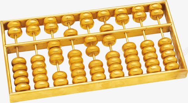 金色的算盘png免抠素材_88icon https://88icon.com 算盘 算账 金色