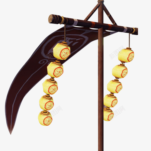 旗古代飘装饰png免抠素材_88icon https://88icon.com 古代 旗 旗子浮标 装饰 飘
