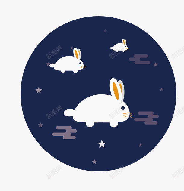中秋节圆月赏月玉兔psd免抠素材_88icon https://88icon.com 中秋节 中秋节圆月赏月玉兔 兔子 圆月 夜景 玉兔 赏月