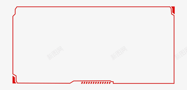 科技边框元素png免抠素材_88icon https://88icon.com 标签 现代科技边框 科技 红色 边框