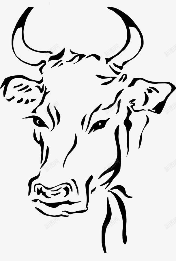 黑白牛头png免抠素材_88icon https://88icon.com 卡通 牛头 牛头像 牛角骷髅 设计 黑白 黑白牛头