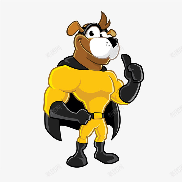 帅气的狗超人图png免抠素材_88icon https://88icon.com 卡通 小狗 帅气的 强壮的 手绘 插图 超人 超级飞侠 黄色的