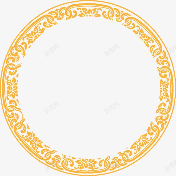 橙色圆环莲花花纹中国风中秋png免抠素材_88icon https://88icon.com 中秋 国风 橙色 花纹 莲花