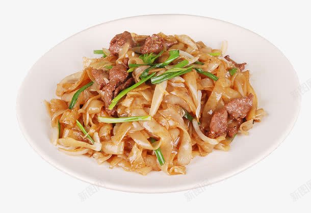 肉片炒河粉png免抠素材_88icon https://88icon.com 快手菜 河粉 特色菜 肉片 葱 餐饮素材