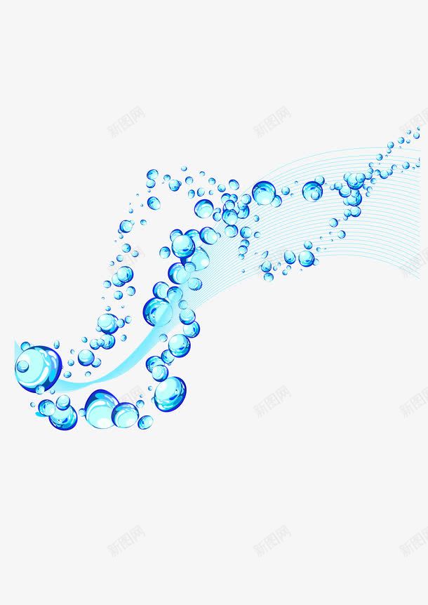 有氧的水珠气泡png免抠素材_88icon https://88icon.com 大海气泡 富氧气泡 带波浪的气泡 带细线的波浪 氧气气泡 蓝色气泡 蔚蓝大海的气泡