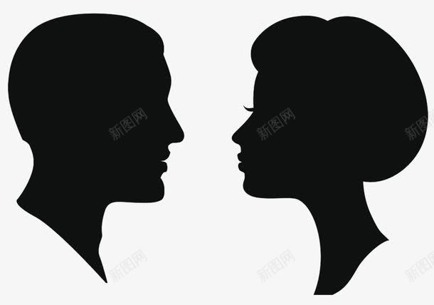男人女人头像剪影png免抠素材_88icon https://88icon.com 元素 剪影 女人 男人