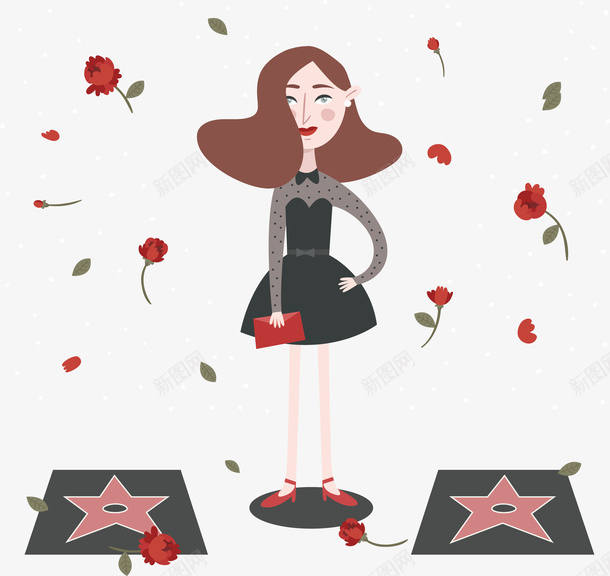 登台领奖的美女明星矢量图ai免抠素材_88icon https://88icon.com 明星 登台领奖 矢量png 美女明星 获奖明星 领奖 矢量图