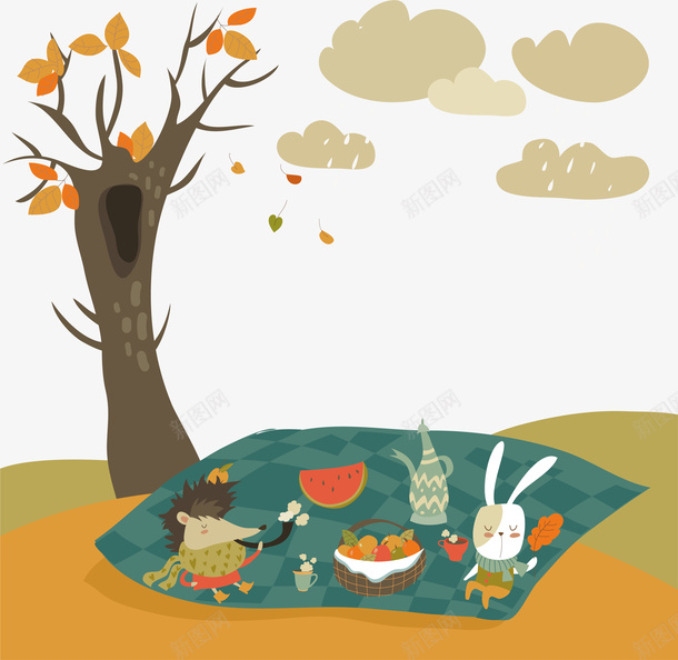 森林动物聚餐卡通插画png免抠素材_88icon https://88icon.com 儿童房 动物 动物插画卡通插画 卡通 卡通动物 可爱 插画 森林动物聚餐 装饰画
