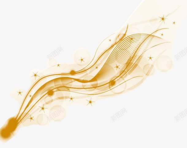 星星分层线条png免抠素材_88icon https://88icon.com 星星 柔滑曲线 点和曲线 金色 金色小点 金色线条