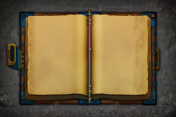 游戏魔法书空白书png免抠素材_88icon https://88icon.com 手绘魔法书 游戏 空白 魔法书