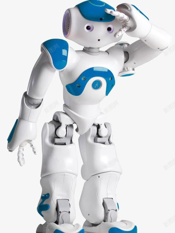机器人png免抠素材_88icon https://88icon.com 卡通 可爱 敬礼 敬礼手势 机器人 白蓝 立正敬礼