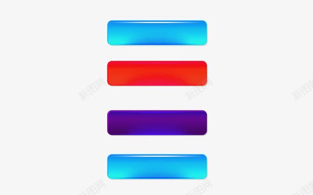 网页按钮png免抠素材_88icon https://88icon.com psd源文件 ui设计 前端开发 紫色 红色 网站设计 蓝色 跳转页面