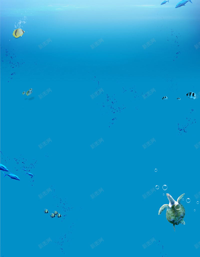 美丽的蓝色大海海洋生物H5背景jpg设计背景_88icon https://88icon.com H5背景 手机端APP 气泡 海洋 海洋生物 蓝色 鱼