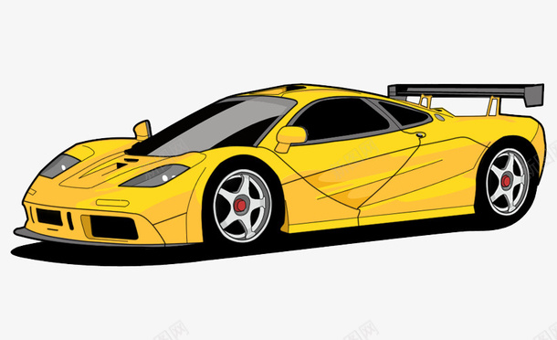 卡通超酷汽车png免抠素材_88icon https://88icon.com png图片 免抠素材 卡通 超酷 跑车 黄色