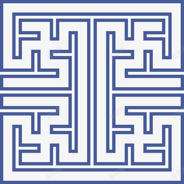 蓝色窗格剪纸图png免抠素材_88icon https://88icon.com 中式窗纹 剪纸 古代窗纹 古窗格 福剪纸 窗格 窗棱 窗纹 窗花 窗花图案 门窗 门窗剪纸