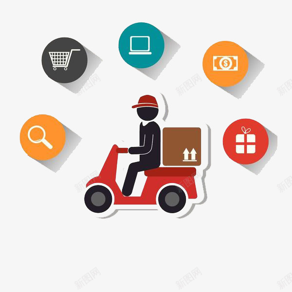 电车配送快运png免抠素材_88icon https://88icon.com 卡通手绘 员工 流通 男士 男孩 男生 送出 送到 送达