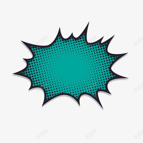蓝色爆炸文字框png免抠素材_88icon https://88icon.com 图形框 文字框 文字气泡