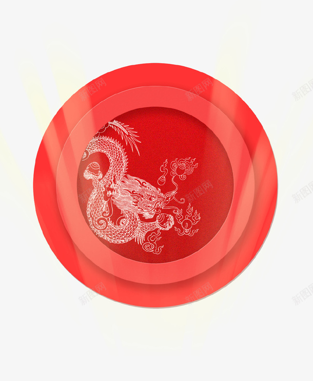 红色圆形龙抬头龙图案标志图标png免抠素材_88icon https://88icon.com 传统节气 图标 图腾 圆图腾 圆形 红色背景 龙图案 龙抬头