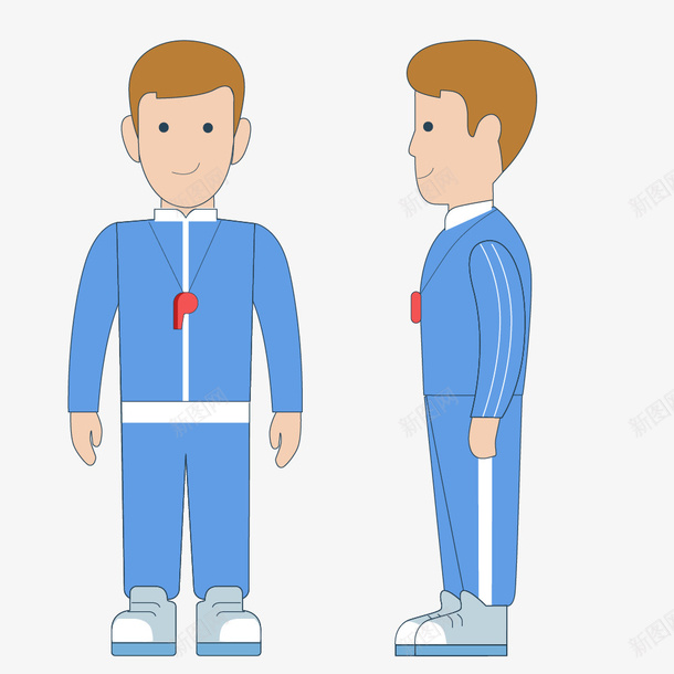 卡通装饰人物介绍海报教练png免抠素材_88icon https://88icon.com PPT制作 PPT制作设计 人物 人物介绍 人物头像 动漫人物 卡通人物 正侧面对比照 海报设计 装饰设计