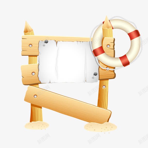 沙滩告示牌png免抠素材_88icon https://88icon.com png png素材 告示牌 木牌 游泳圈