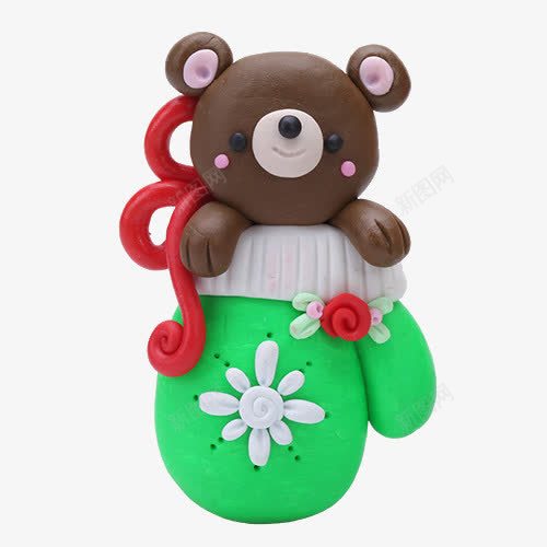 小熊彩陶作品png免抠素材_88icon https://88icon.com 产品实物 安全环保 小熊彩陶作品 彩陶泥 软陶 软陶泥