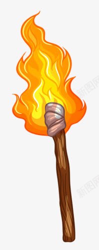 火把png免抠素材_88icon https://88icon.com 原始人 原始工具 石器时代 远古时代