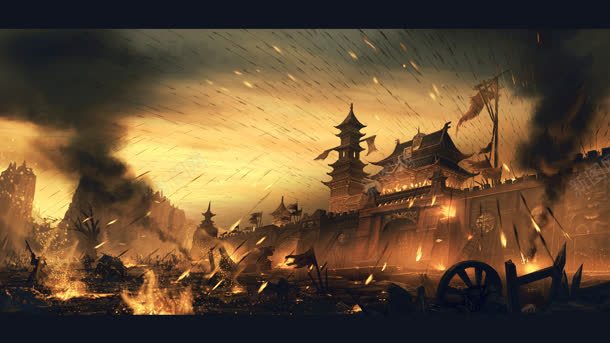 万箭齐发兵临城下火光四射城堡jpg设计背景_88icon https://88icon.com 兵临城下 四射 城堡 火光