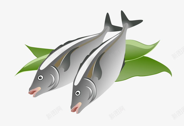 新鲜鱼矢量图eps免抠素材_88icon https://88icon.com 海鲜 食材 鱼 鱼肉 矢量图